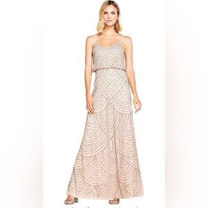 Adrianna Papell Long Beaded Dress